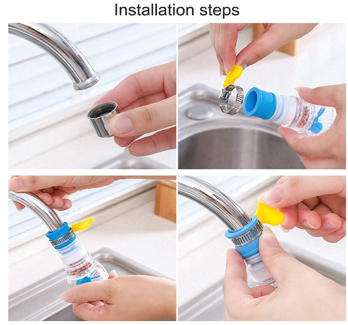 360° Rotating Faucet Aerator – Splash-Proof Filter, Adjustable Nozzle & Expandable Tap Sprinkler for Kitchen & Bathroom