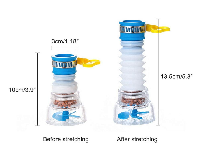 360° Rotating Faucet Aerator – Splash-Proof Filter, Adjustable Nozzle & Expandable Tap Sprinkler for Kitchen & Bathroom