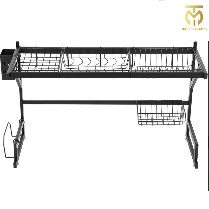 Stainless Steel Over Sink Dish Rack /Black