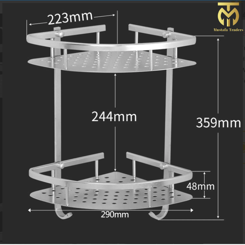 Aluminium EdgeFit Shower Organizer