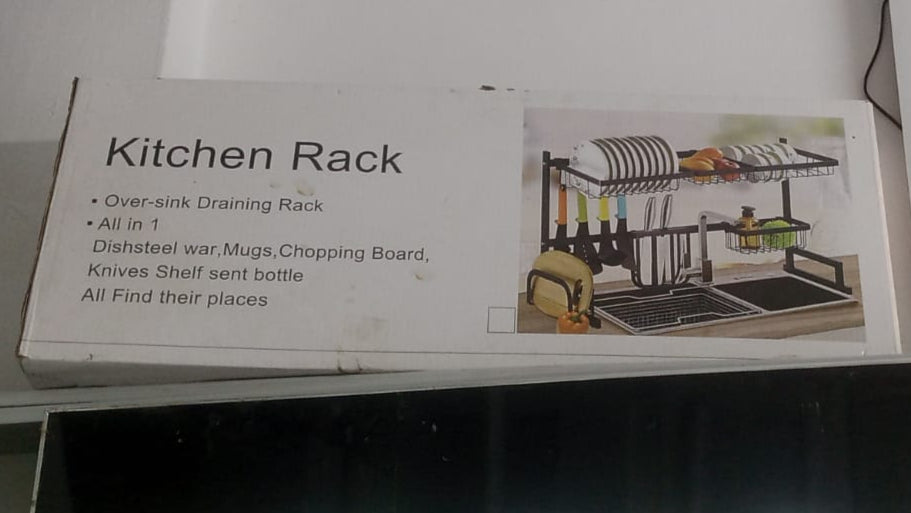 Stainless Steel Over Sink Dish Rack /Black