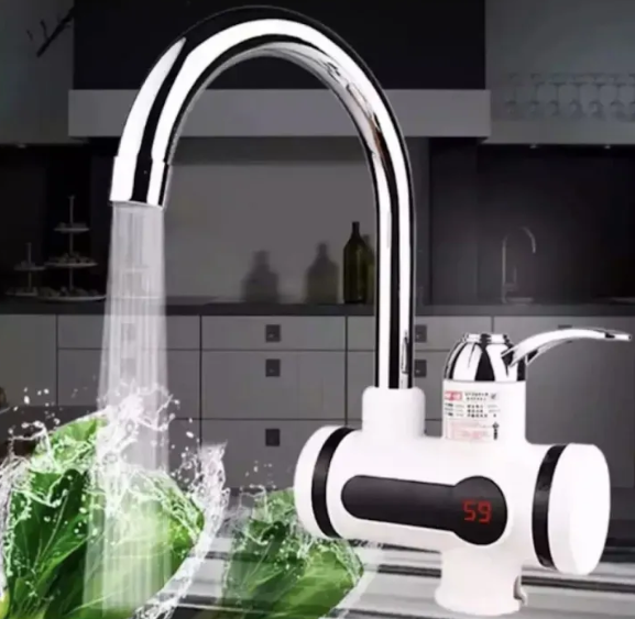 Hot Water Tap, Instant Heating Electric Water Heater Faucet, instant electric geyser, Digital Display with Shower Head for kitchen and bathroom