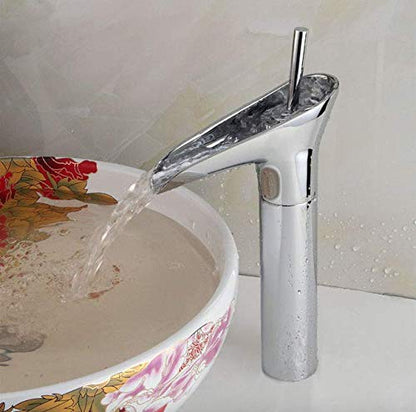 Waterfall Basin Faucet-Single Handle Hole-Brass made