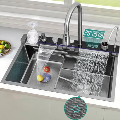 Multifunctional Piano Kitchen Sink Bowl | Stainless Steel Black