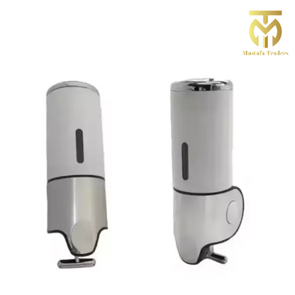 Soap dispenser white and silver