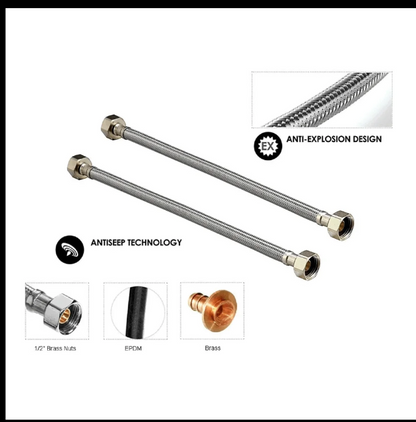 Silver Commode-Sink Pressure Connection Pipe