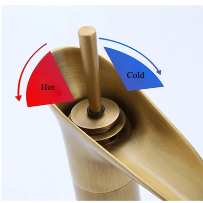 Waterfall Basin Faucet-Single Handle Hole-Brass made