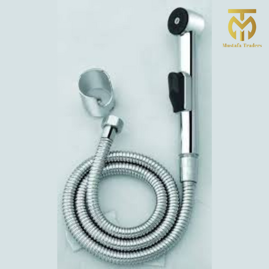 Chrome Muslim Shower with Steel Hose - Complete Set