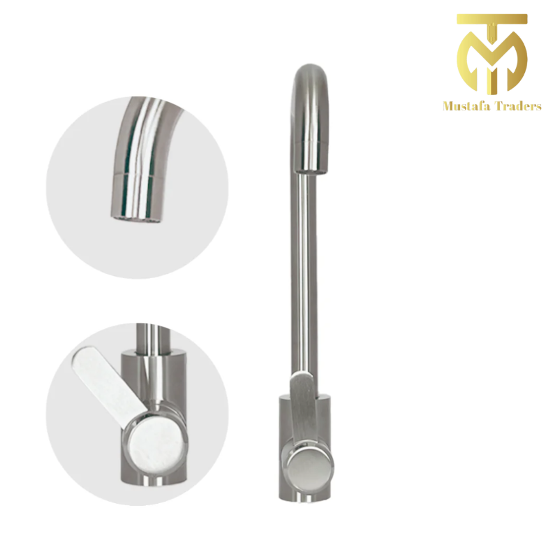 SUS-304 Stainless Steel Kitchen Mixer Tap- L shaped, Black