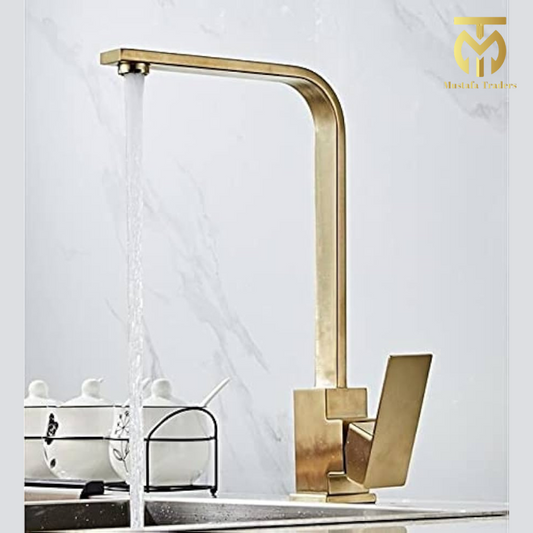 One Piece Moving Neck Stainless Steel-Kitchen Faucet