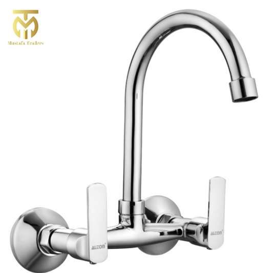 Kitchen Sink Mixture with Swivel Spout, Silver Chrome Finish