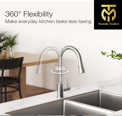Kitchen Mixer Tap Stainless Steel-Pull down Faucet-Modern Sink Tap for Kitchen