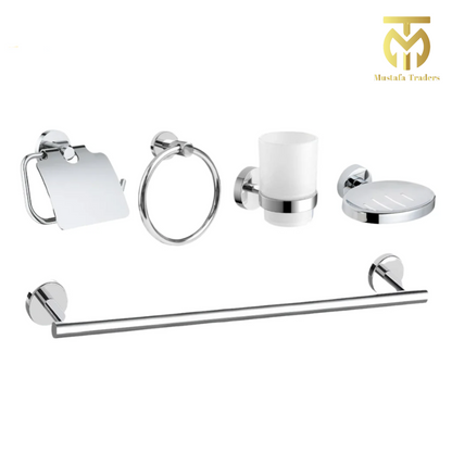 5-Piece Bathroom Accessories Set – Sleek & Modern Design