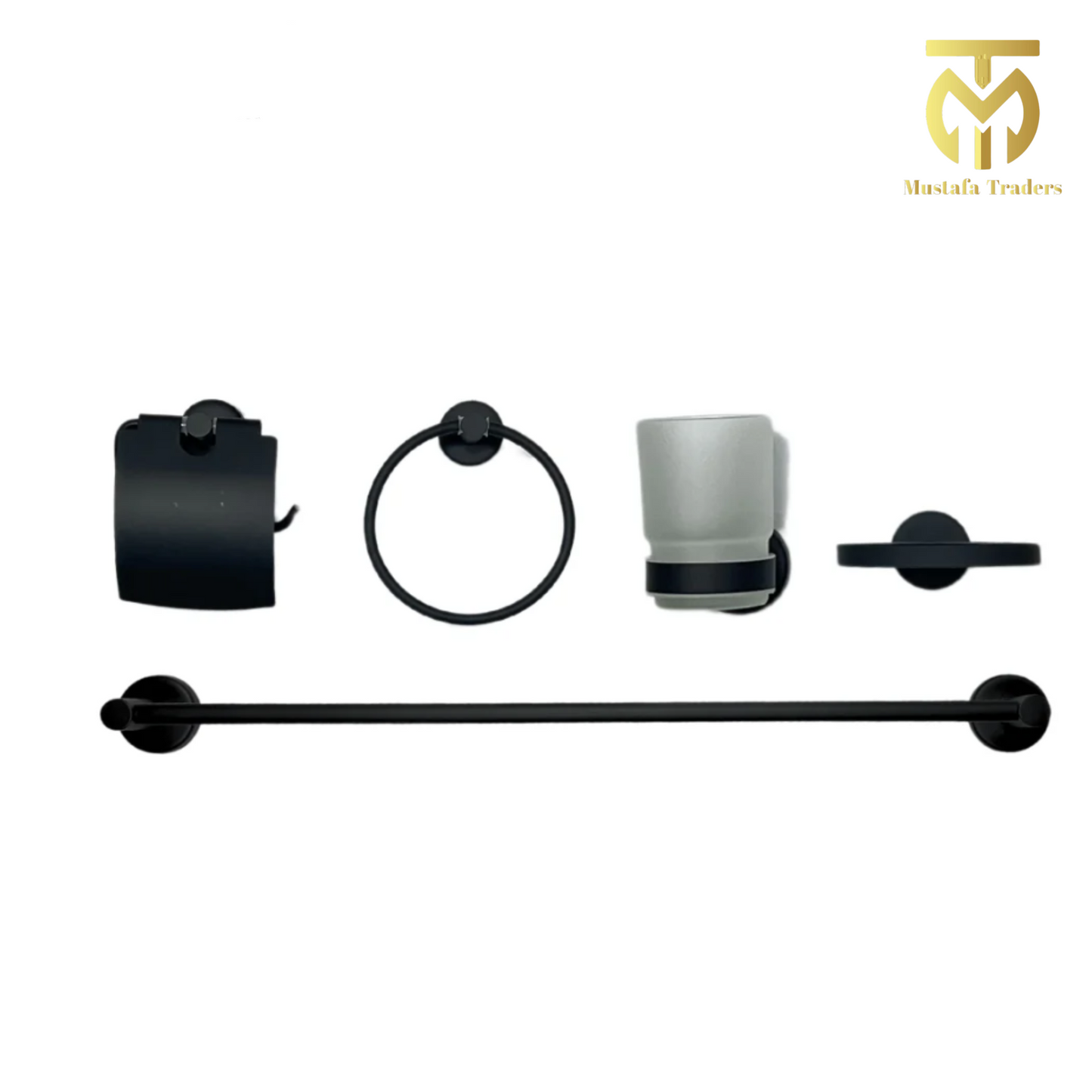 5-Piece Bathroom Accessories Set – Sleek & Modern Design