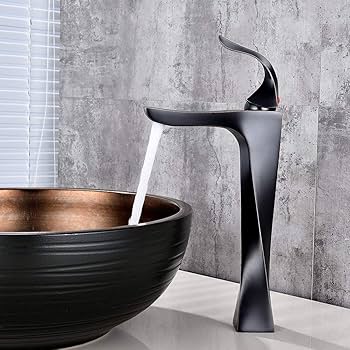 Zigzag Brass Kitchen Faucet -Super Modern Black