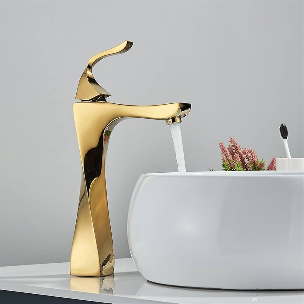 Zigzag Brass Kitchen Faucet -Super Modern Black