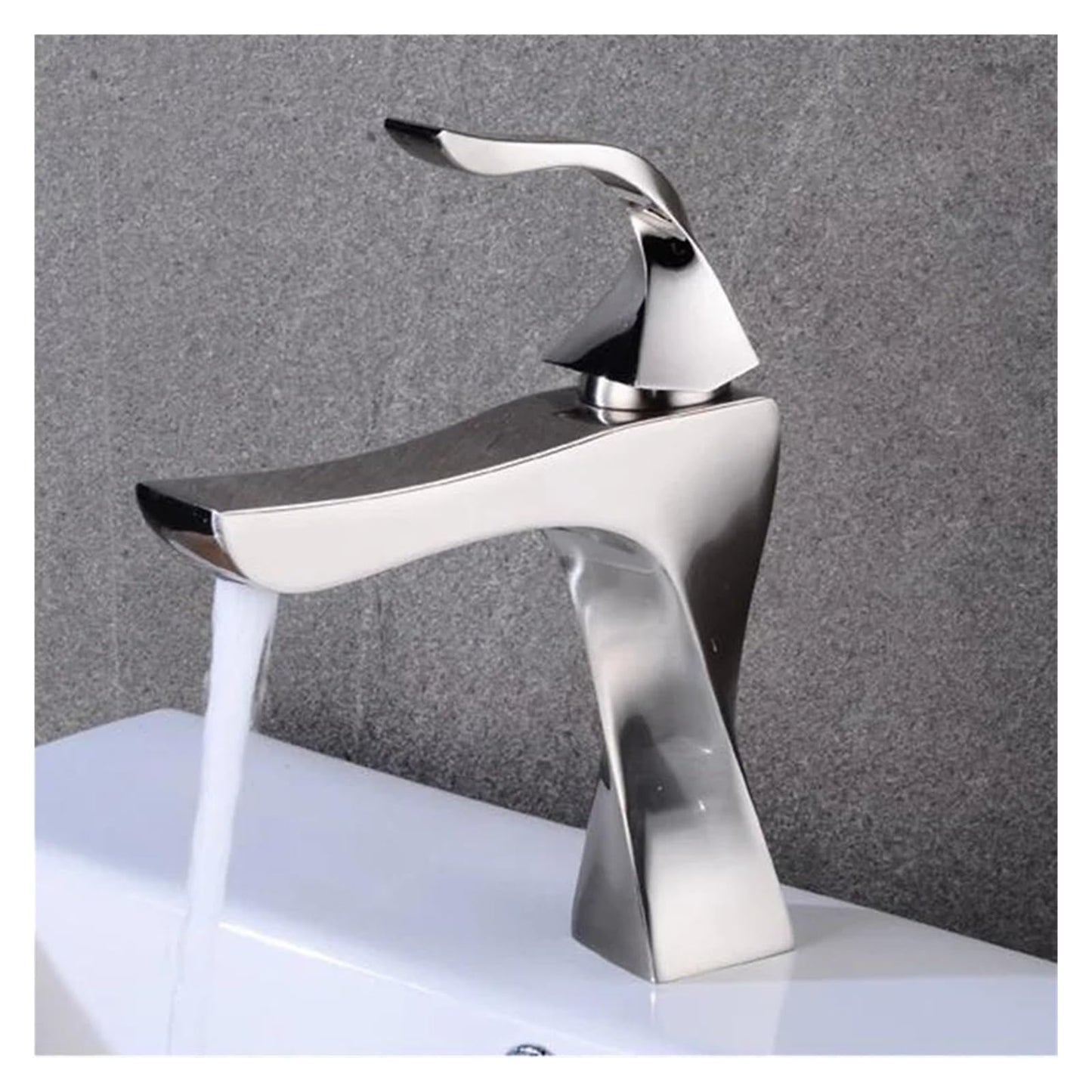 Zigzag Brass Kitchen Faucet -Super Modern Black