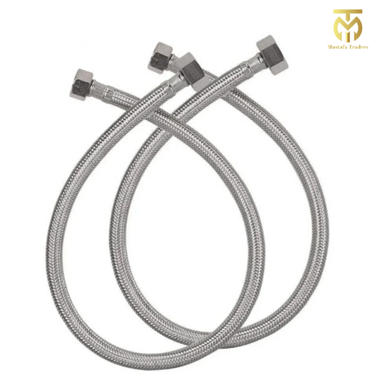 Silver Commode-Sink Pressure Connection Pipe