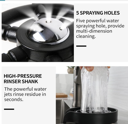 glass washer for sink high pressure